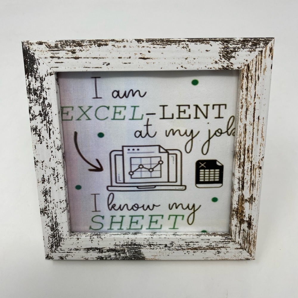 Rustic White Picture Frame with Humorous Print - Picture 6 of 6
